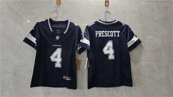 Womens Dallas Cowboys #4 Dak Prescott Navy 2023 F.U.S.E. Limited Stitched Jersey